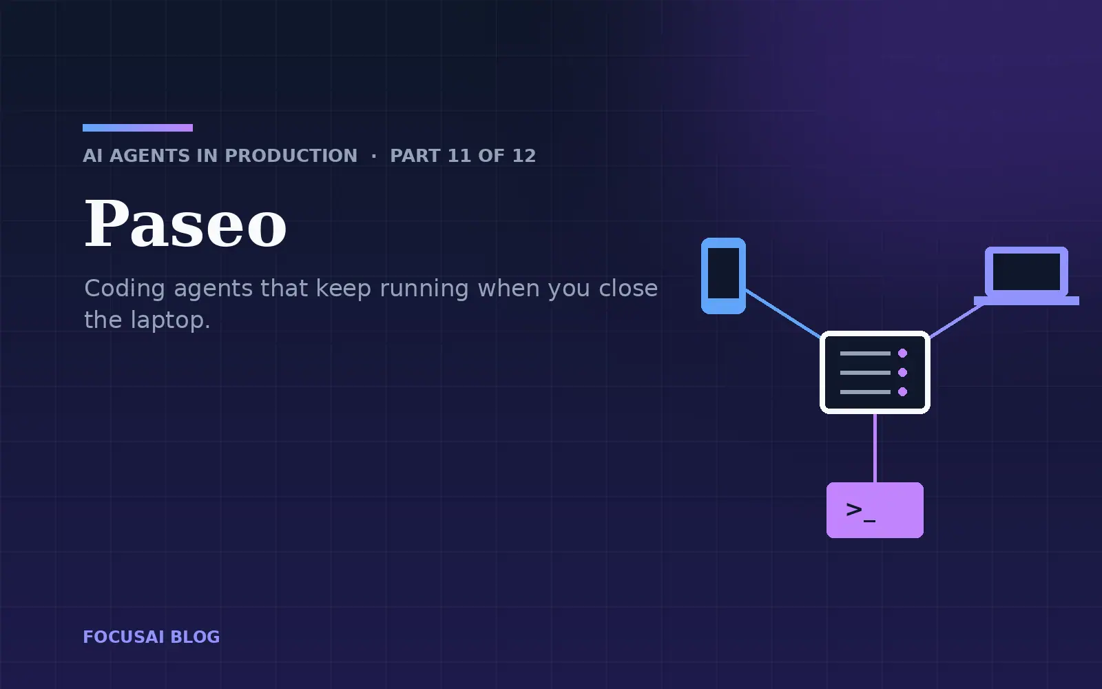 A daemon running coding agents, reached from desktop, phone and terminal
